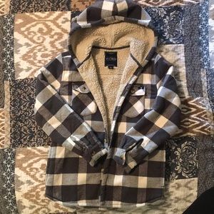 Boys Lucky Brand Sherpa and flannel Jacket